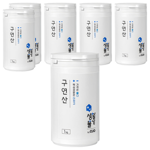 크리오 생활물가 구연산 다목적 세정, 1kg, 6개
