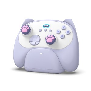 이이네 귀여운 고양이 컨트롤러 도크 세트 PC 게임 컨트롤러 홀 센서 조이스틱& 트리거 2pcs 조이스틱 커버 포함 Switch/PC/iOS/Android 지원, 1세트, L1049 블루 컨트롤러