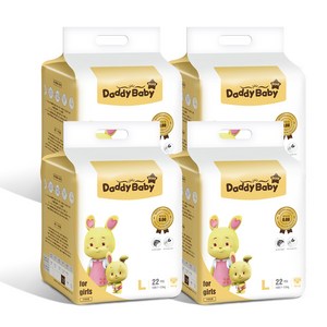 대디베이비 골드 팬티형 기저귀 여아용, 대형(L), 88매