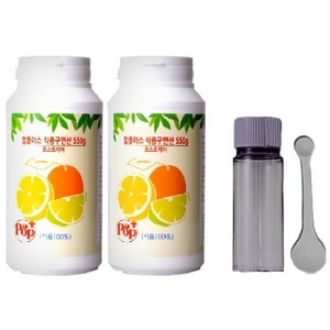 팝플러스 식용구연산+소형용기+스픈1개-1100g, 2개, 550ml