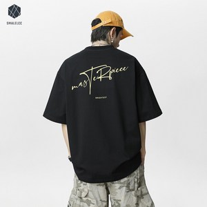 SMALELCC 여름 티셔츠 남자반팔티 프린팅 반팔티 오버핏 반팔 티셔츠 WWY125