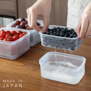 그로우그로우 채반 밀폐통 사각형 원형 보관통 일본, 채반통세트(원형1P+사각1P), 1개