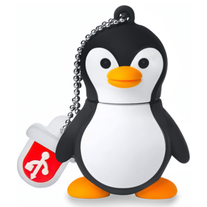 USB 스틱 귀여운 펭귄 모형 USB 플래시 드라이브 외부 데이터 저장용 USB 2.0 메모리 스틱, 1개, 64GB