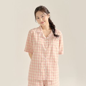 벨로리 여성 면100% 시원한 여름 반팔 파자마 세트