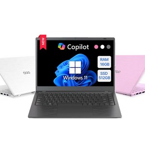 다오북 2024 14인치 1.32kg 윈도우11 탑재 컬러 노트북, 다크 그레이, 14-N100CCG, 512GB, 16GB, WIN11 Home