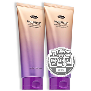 네이처수 전문가용 극손상 단백질 트리트먼트 헤어팩, 200ml, 2개
