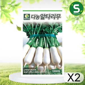 다농알타리무 씨앗 1200립 육질 연함 근비대 빠름, 2개