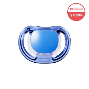 더블하트 PPSU Skin Friendly 노리개젖꼭지, M(3~6개월), 블루, 1개