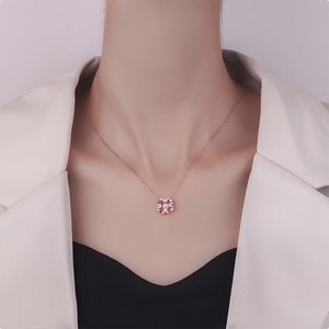 14k 18k골드 네잎목걸이 실버골드 핑크골드 네잎크로버 행운 목걸이 여자친구 기념일 생일선물 결혼기념일 클로버 크로바