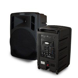 BK-1260 행사용 이동식앰프 2ch 700W 포터블스피커, 무선 핸드마이크 + 무선 해드셋마이크