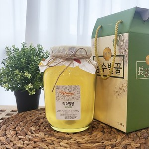 장수벌꿀 아카시아꿀 자연 벌꿀 2.4kg 대용량, 2개