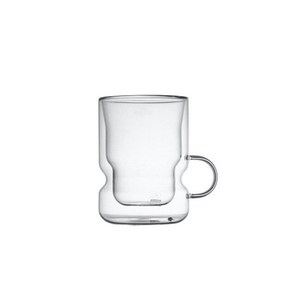 까사무띠 쿠르바 내열 이중유리컵 2p set 280ml, 기본, 2개