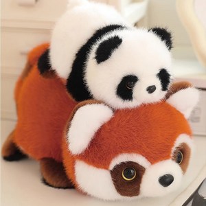 스토리원 동물 2 in 1 팬더인형 봉제 판다 레서판다 대형 중형 소형 ST-TOY-004, 25cm, 1개, S