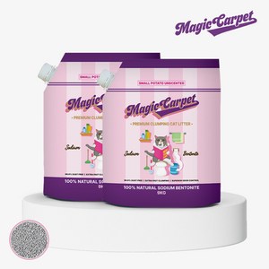 매직카펫모래 고양이 벤토나이트 오리지널 스몰포테이토 (작은입자) 9kgx2개입, 무향, 2개, 9kg