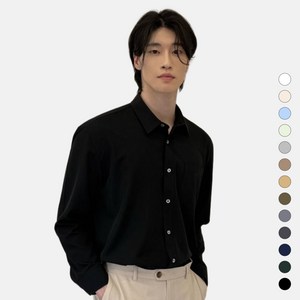 이루지오 남자 긴팔 오버핏 빅사이즈 사계절 셔츠