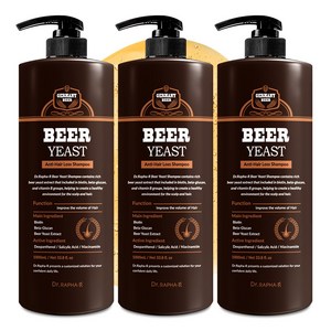 닥터라파알 맥주 효모 샴푸, 1L, 3개