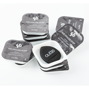 어때 물방울 에어 핑거 퍼프 (10개입) 위생 캡슐 포장, C 타입, 1박스, 블랙