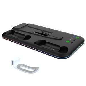 PS5 플스5 프로 슬림 거치대 스탠드 쿨러 충전 올인원, 1개, 블랙, P523