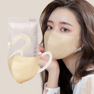 새부리형 마스크 대형 중형 귀편한 날개형 소프트 귀끈 컬러 베이지 블랙 화이트 핑크 숨쉬기 편한 일회용 새부리 마스크, 5개입, 4개