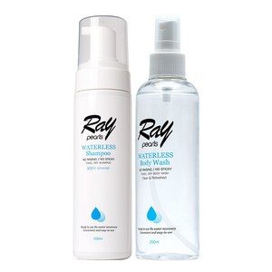 레이펄스 물없이감는샴푸+물없이씻는바디워시 200ml 세트 워터리스샴푸 바디워시, 1개