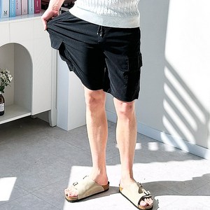 핏콕 남성용 고탄력 여름 슈퍼스판 밴딩 포켓 카고 반바지