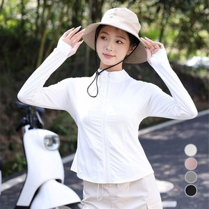 여성자외선차단 긴팔 상의 래쉬가드 쿨링 집업 햇빛 UV 차단 요가복 자켓
