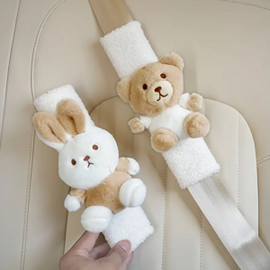 유아 유모차 카시트 안전벨트 커버 쿠션, 곰돌이, 2개