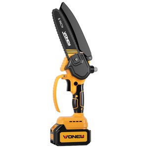 Apnoo 무선 전기톱 전동톱 충전톱 독일미니 과학기술 체인톱 6인치 충전톱 소형 전기톱 배터리-풀세트, 1세트