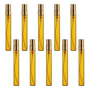 27리빙 간편한 충전 휴대용 향수 공병, 갈색 골드 15ml, 10개