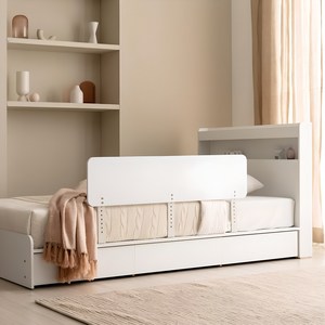 젠티스 국산 어린이 침대 안전가드 낙상방지 무지 고급브라켓, A.무지화이트, 120cm