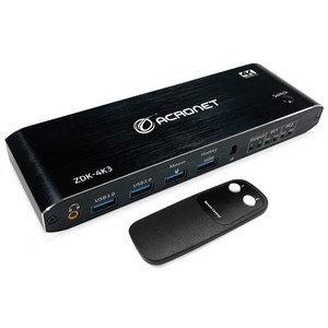 아크로넷 2:1 듀얼모니터 HDMI KVM스위치 ZDK-4K3, 1개