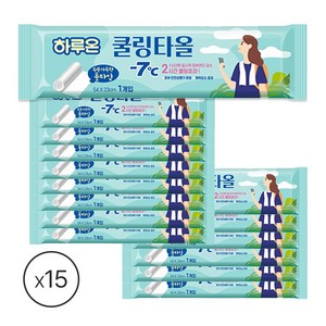 하루온 쿨링타올 일반형 -7도 쿨링 2시간지속, 15개, 1매입