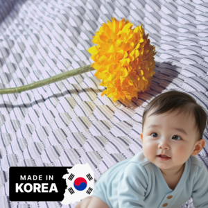 국내산 4세대 냉감패드 아기 침대 안전한 탄소섬유, 쿨매트, 그레이