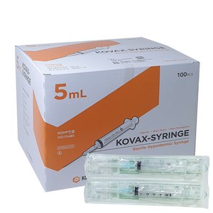 F 한국백신 일회용주사기 5ml 21Gx32mm 100개입, 1개
