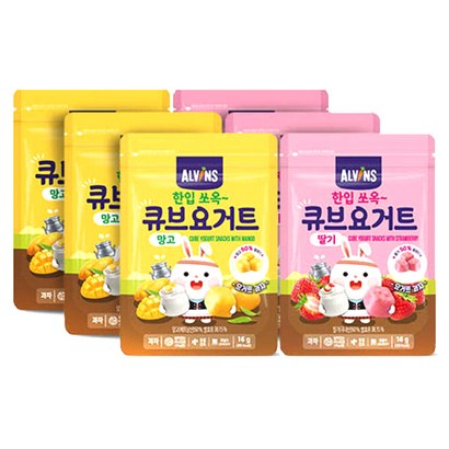 엘빈즈 한입 쏘옥 큐브 요거트 과자 E세트