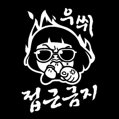 제제데코 자동차 스티커 우쒸 접근금지 리뷰후기