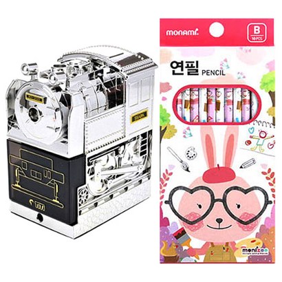 티티 하이샤파 연필깎이 모나미 모니주 연필 B