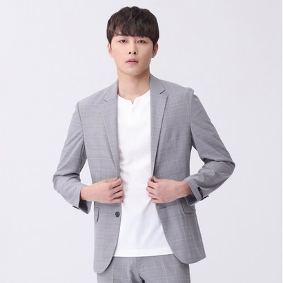 마인드브릿지 TR4WAY스판글렌체크자켓 셋업 UJK3
