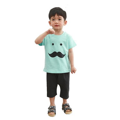 블루비 아동용 콧수염 반팔 상하의 S182 리뷰후기