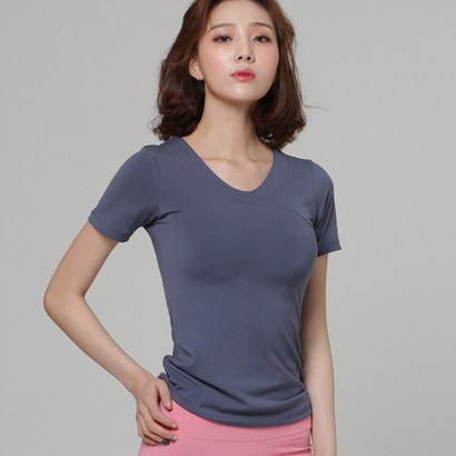 리핏 여성용 소프트터치 V넥 숏 슬리브스 리뷰후기