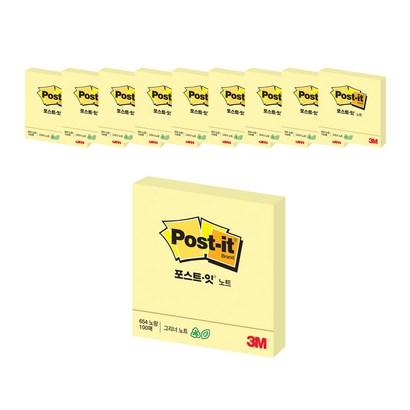 포스트잇 그리너 노트 654 7676