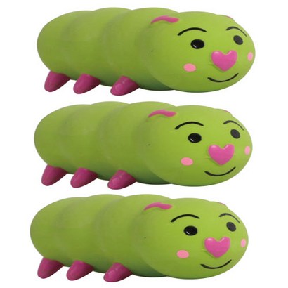 티티펫 이상한 나라의 라텍스 꿈틀이 삑삑이 강아지 장난감 가로 3세로 두께