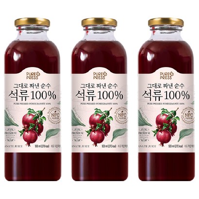 퓨어프레스 그대로짜낸 순수석류 주스 리뷰후기
