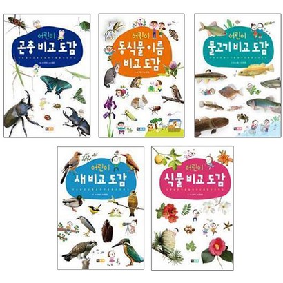 어린이 자연 비교 도감 전5권 곤충 동식물 이름 물고기 새 식물 리뷰후기
