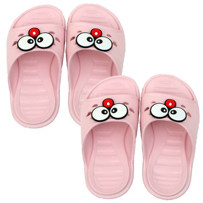 자연일상 바닐라 키즈 하트 욕실화 연핑크