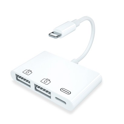 후 3in1 아이폰 라이트닝 8핀 듀얼 OT 충전젠더 USB OT 005
