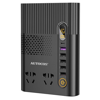 오토코스 차량용 인버터 220V 12V / 24V 겸용 200W QC30 USB 멀티소켓
