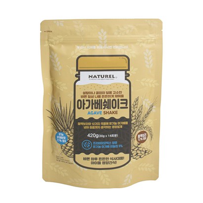 나뚜렐 아가베쉐이크 아침식사대용 프리바이오틱스 함유