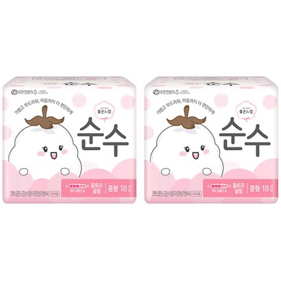 좋은느낌 순수 울트라 중형 생리대 날개형