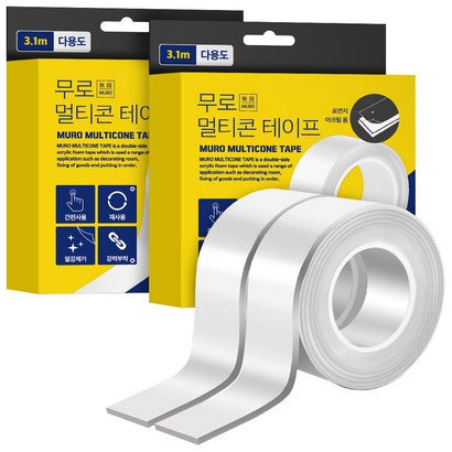 무로 초강력 다용도 실리콘 투명 양면 멀티콘 테이프 리뷰후기